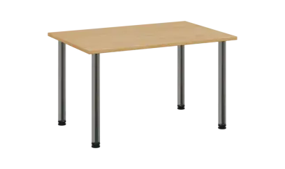 CRTR 120 jídelní stůl, kovová podnož chrom, deska 25 mm, 1194x800 mm, javor horský